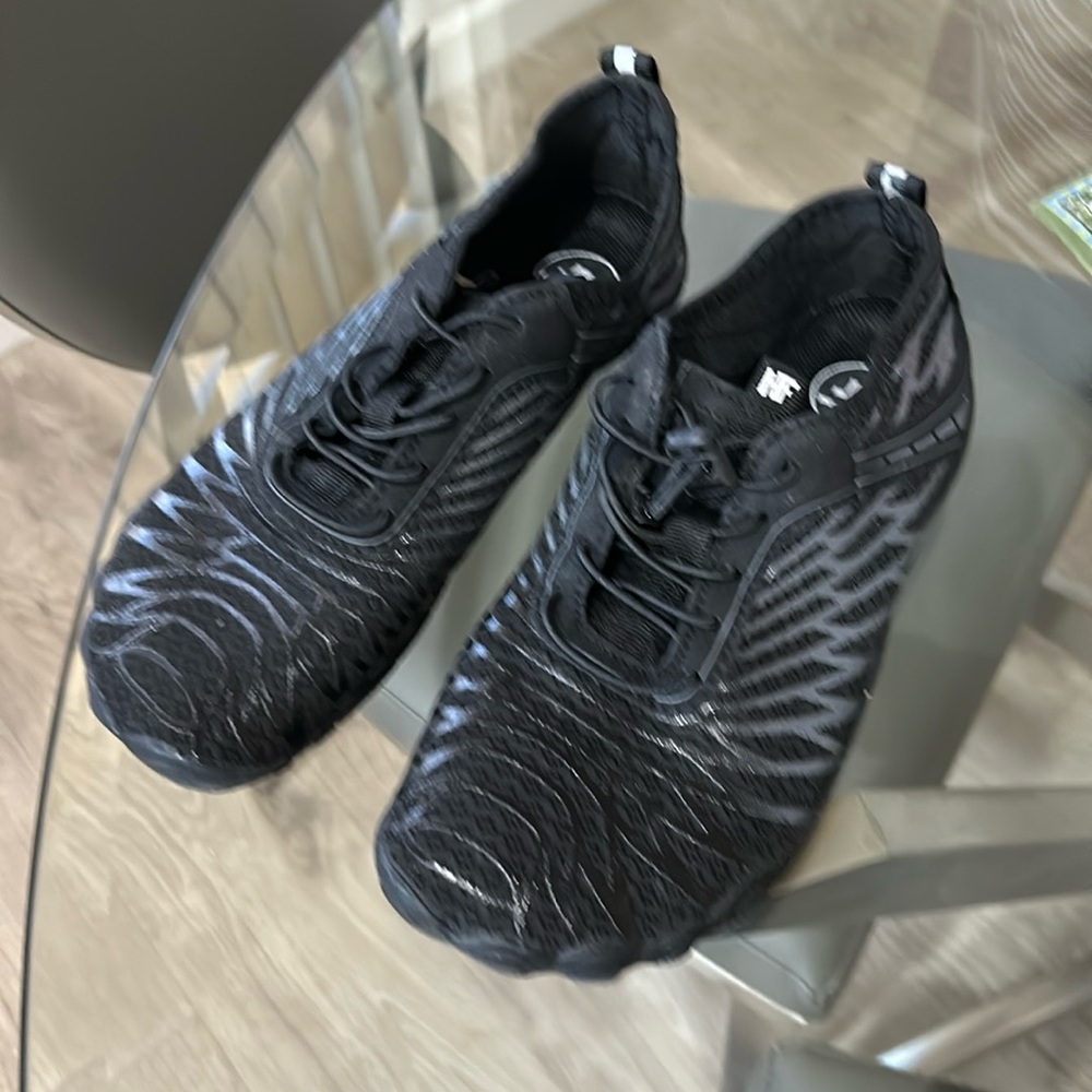 HIKE black casual shoes , with removable inner sole.